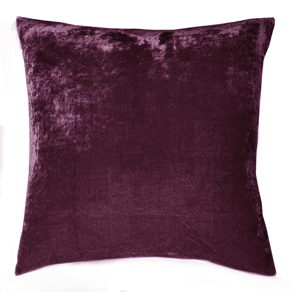 Dream Silk Velvet Pillow - Aubergine