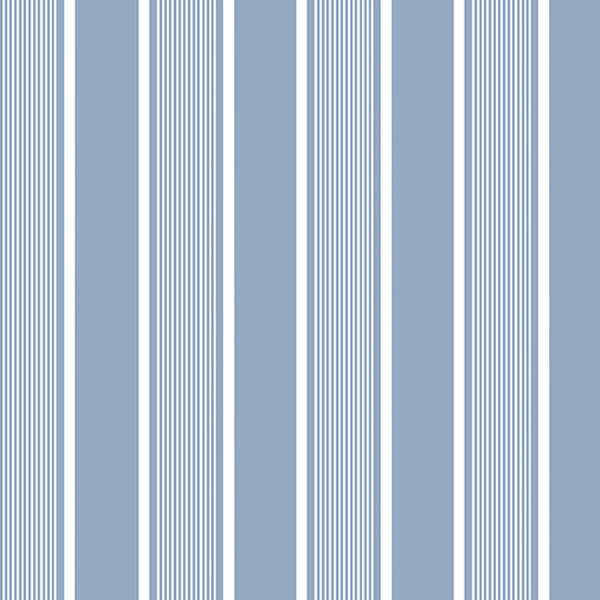 New! French Army Stripe Print Linen-Chambray