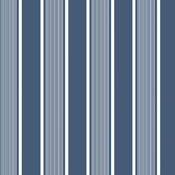 New! French Army Stripe Print Linen-Denim