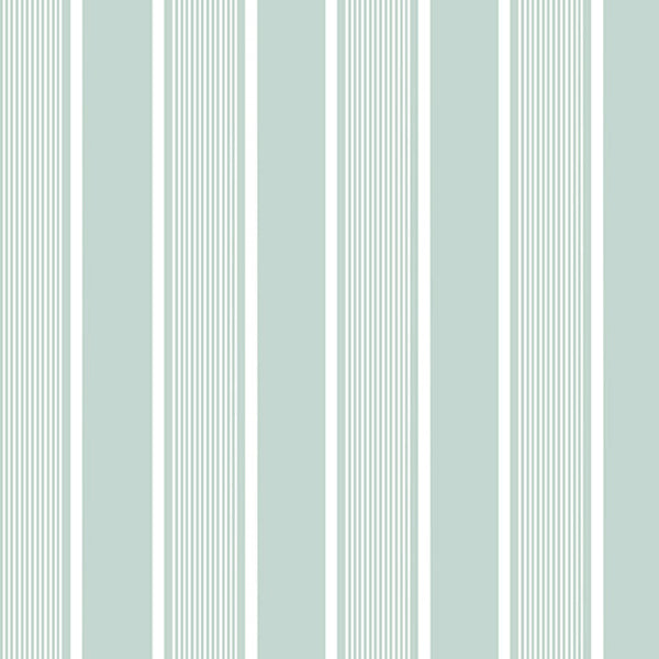 New! French Army Stripe Print Linen-Sea Glass