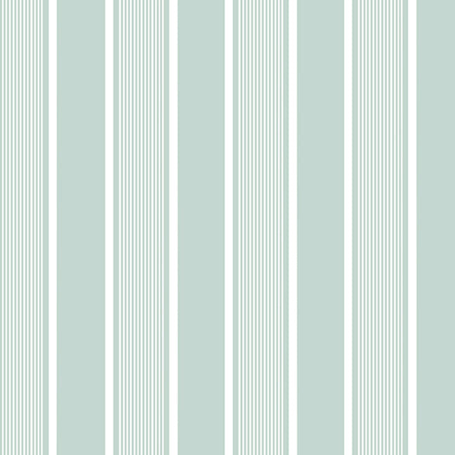 New! French Army Stripe Print Linen-Sea Glass