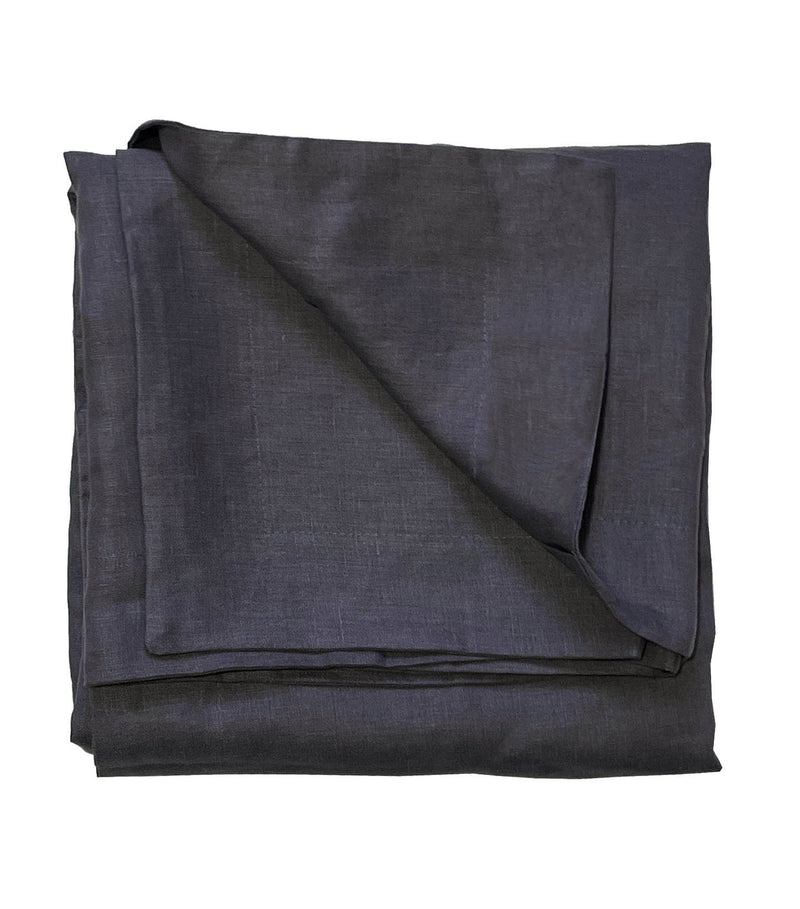 Elegant Coal 100% Linen Tailored Euro Sample Set/2