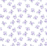 New! Petite Rosebuds Print Linen-Lilac