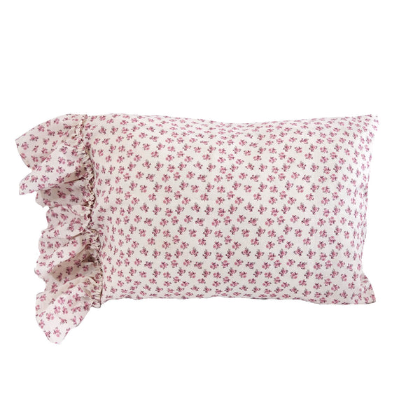 New! Petite Rosebuds Print Linen-Pink