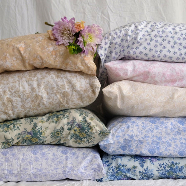 Retro Plain Floral Pattern Knee Pillow Case Pillowcases Set of 12 Pillow  Case Sofa Waist Throw Cushion Cover Home Decor Standard Sham Pillow Travel
